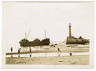 Coal barge stuck on Sandbank June 1946[Photo]